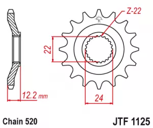 Kolečko J.T.1125-520-15