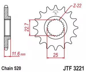 Kolečko J.T.3221-520-12