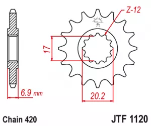 Kolečko J.T.1120-420-12