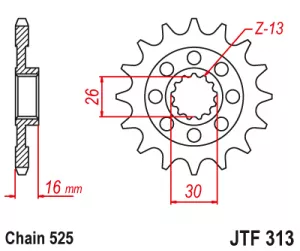 Kolečko J.T.313-525-16