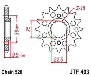 Kolečko J.T.403-520-15 403-15